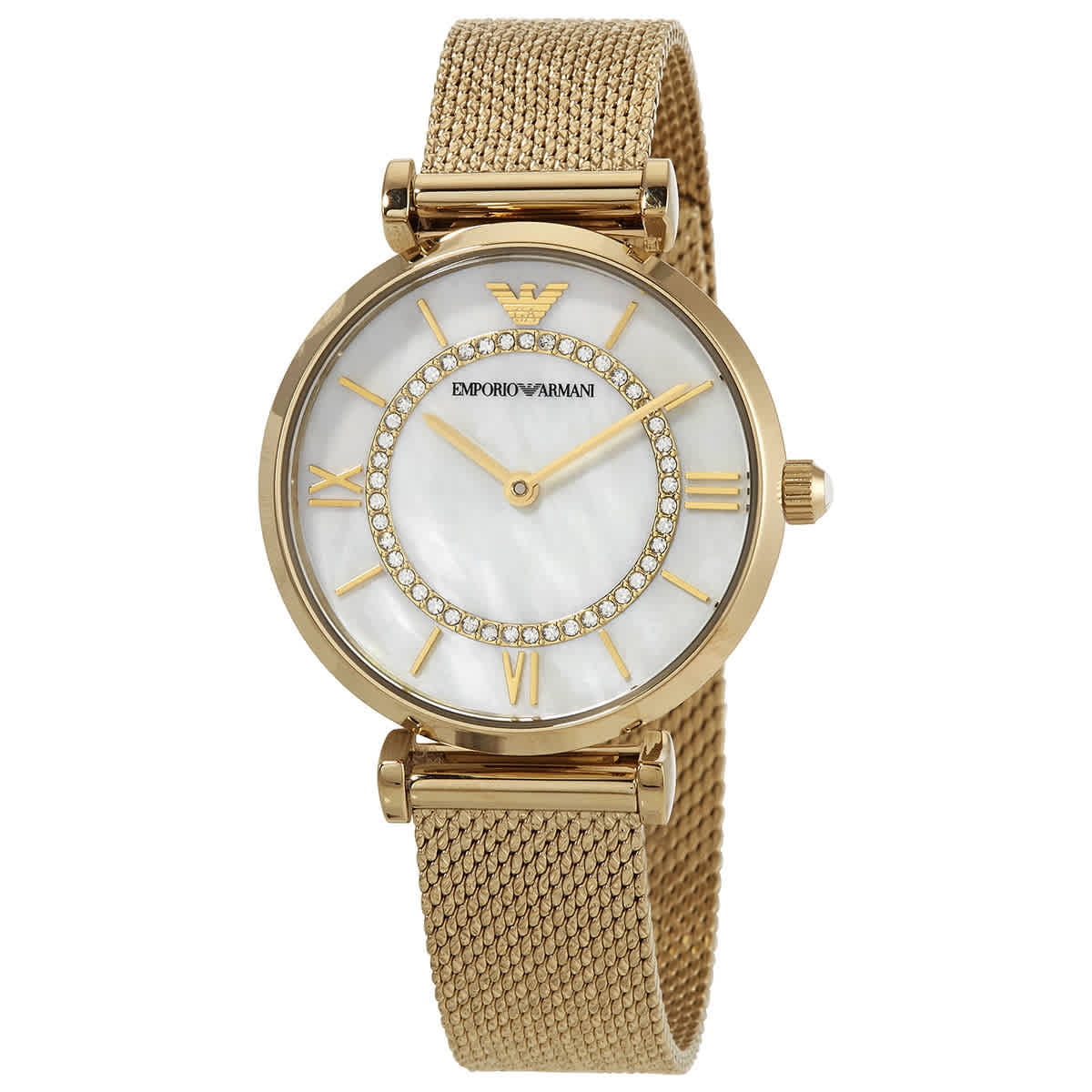Quartz Ladies Dial Mother AR11321 Armani Emporio Watch of Pearl