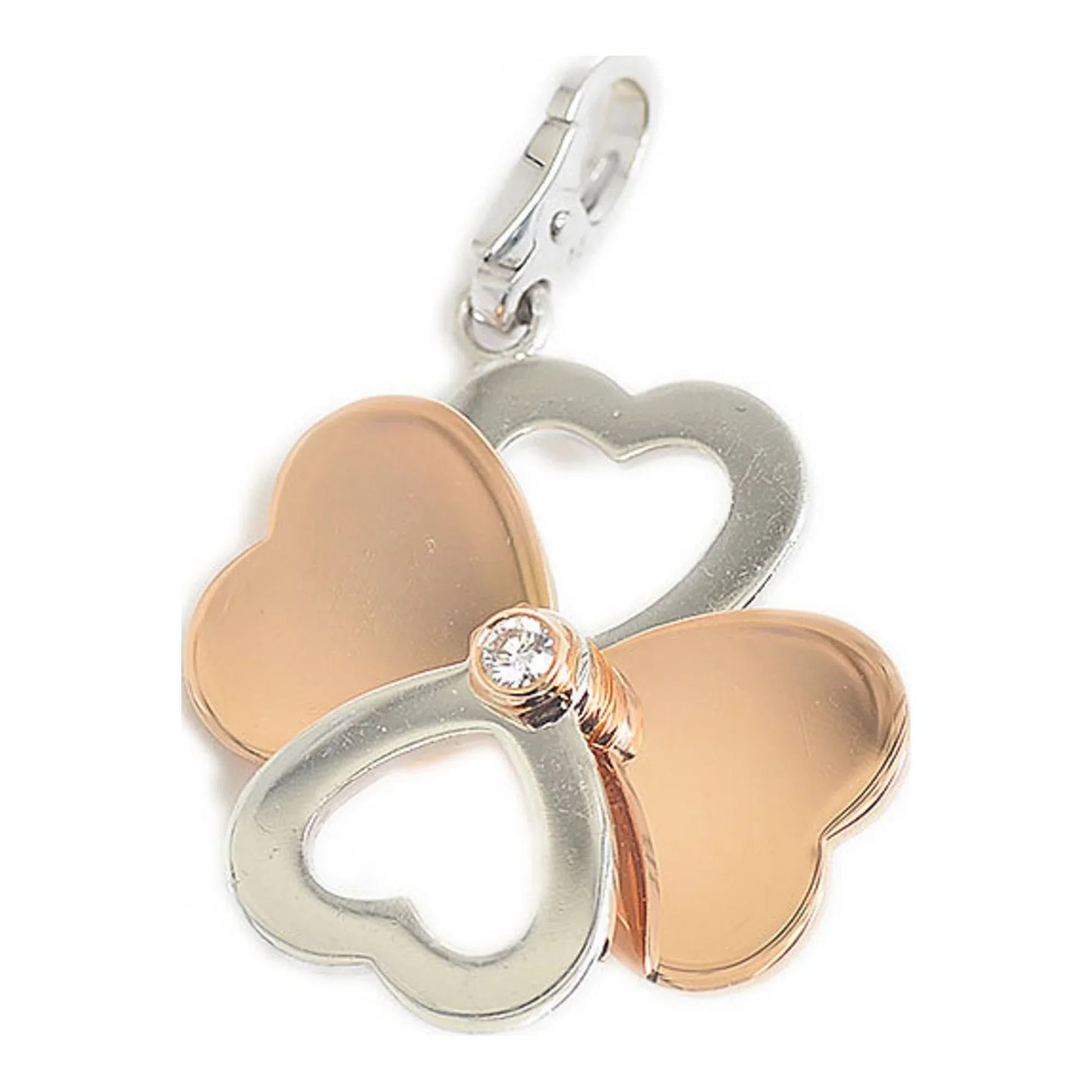 Diamond B3009000 Top Pendant K18WG/PG Cartier Clover Charm Pre-Owned (Good)