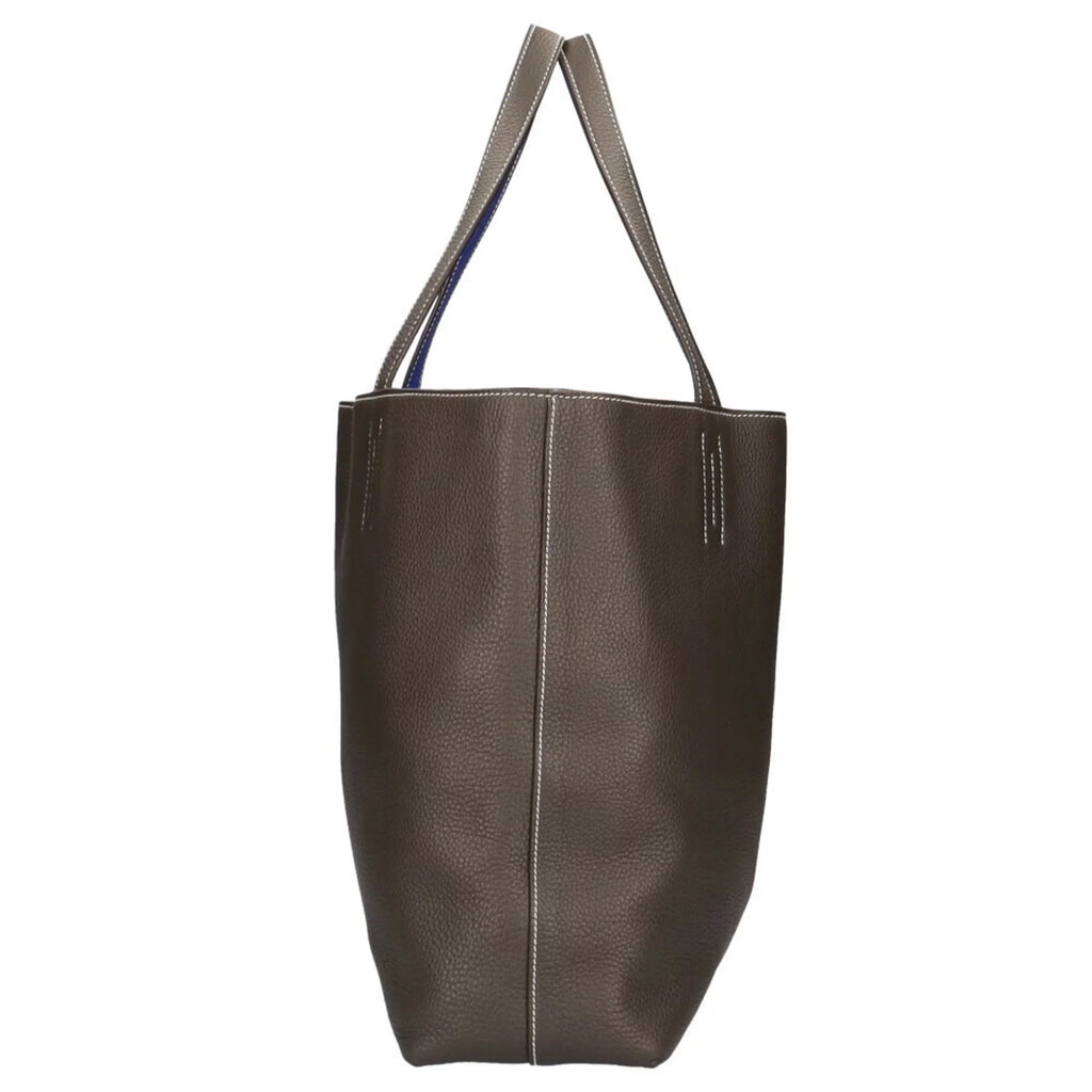 Tote Hermes Clemence Etain Double Sense Pre-Owned Women's Bag HERMES (Good) Taurillon