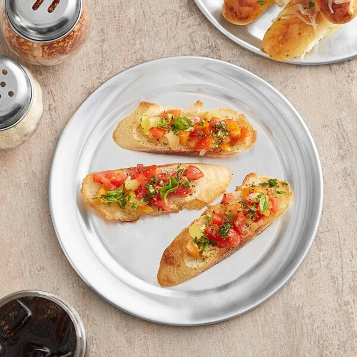 Baking Kitchen Restaurants Tray & Pizzeria TrueCraftware- Pizza 8” Tray Pizza Tray 3 Bakeware Pan of Round Pizza Set Aluminum Wide Home Rim- Baking Round for Pan Tray