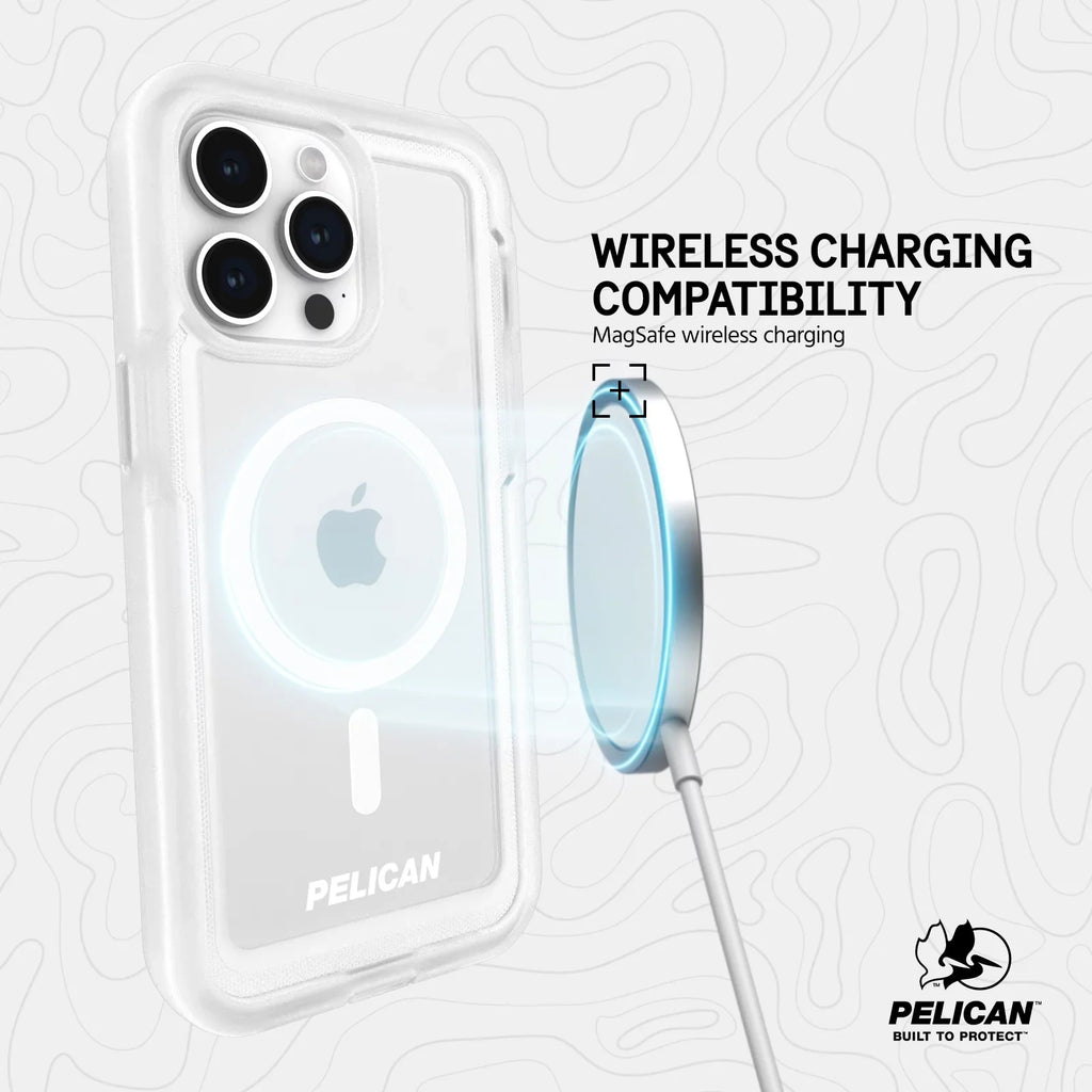 15 Series Holster Pelican Clip Voyager Apple Compatible] Pro Belt Max [MagSafe iPhone Clear - Case with