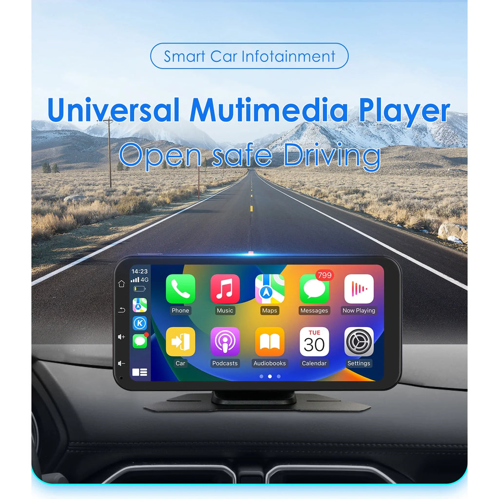 Android With Apple Auto Ossuret Adjustable GPS Camera Receiver Wireless Audio 360° Support Backup Touchscreen Carplay Bluetooth Car Stereo Navigation 6.25" Radio