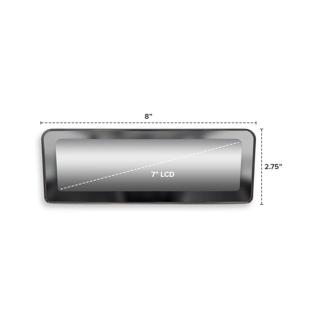 with Master LCD 4 Inputs Display, Video 7" Enhanced Universal Visibility & Tailgaters Frameless View Rear Mirror