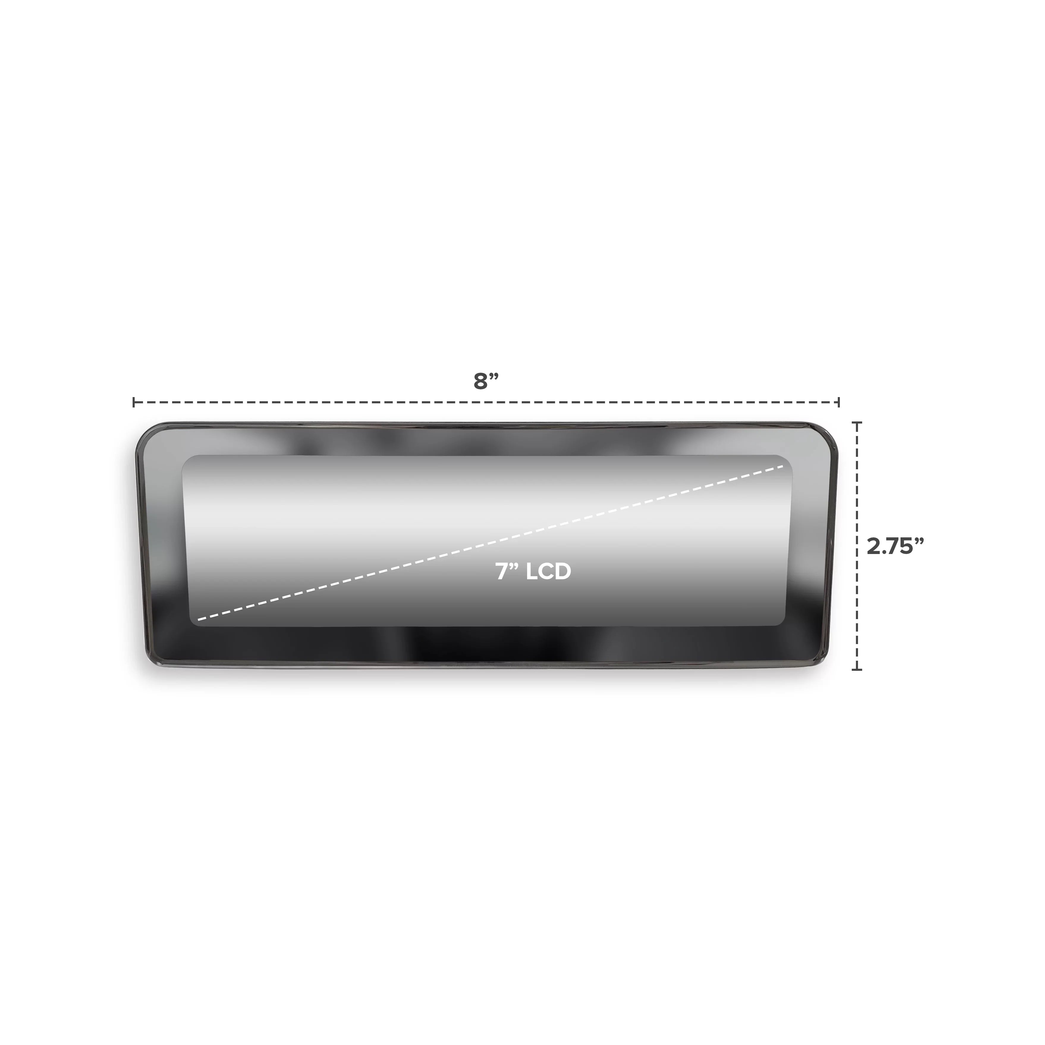 with Master LCD 4 Inputs Display, Video 7" Enhanced Universal Visibility & Tailgaters Frameless View Rear Mirror
