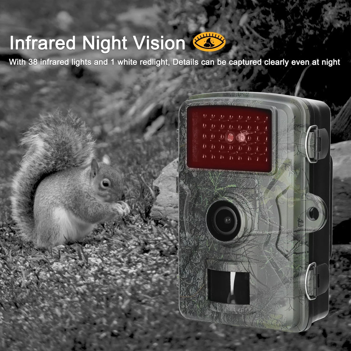 Waterproof, Infrared 1080P our Portable with Lights Camera Wildlife Moments Capture Tomshoo Trail 16MP IP66