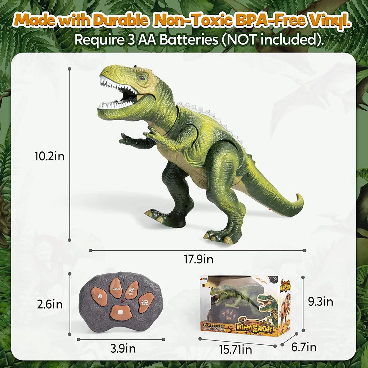 saur Toy for Steam Roaring Dancing Robot Boys Gift Girls,Green Toy,Electronic dinosaur for Walking T dinosaur Boys,Big and and Kids Rex Sound, Toy JOYIN saur dinosaur with Toy,Birthday Kids Light