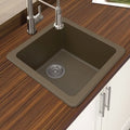 W Quartz x 16.64'' Granite Sink Dual Single L Winpro 16.64'' Kitchen Mount Bowl