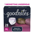 Girls, for Bedwetting (Select 28 Nighttime XL, Underwear Goodnites Ct Options) for More