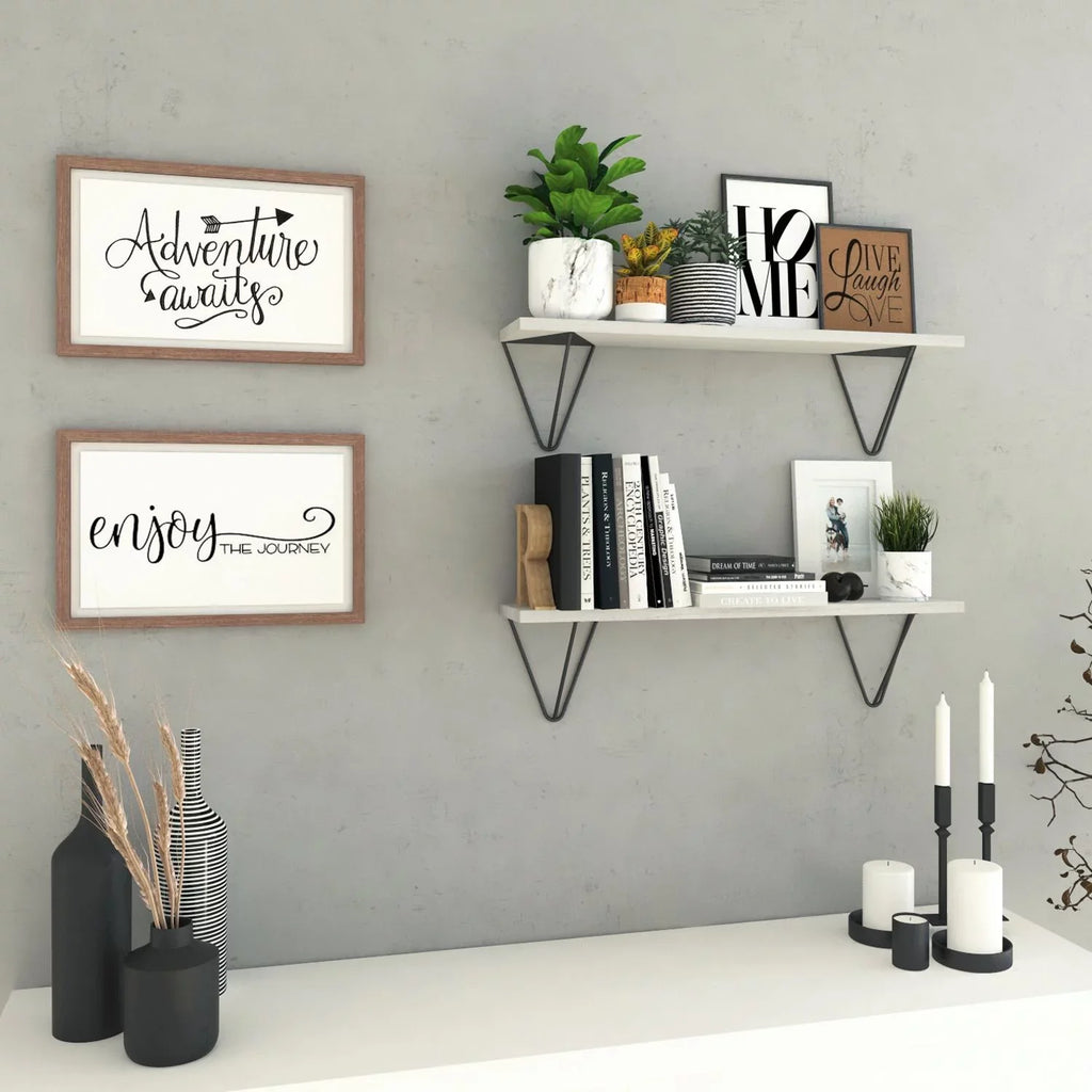 Shelf Storage of 2 Organizer Toilet Over Wallniture Shelves, Floating Room 24" Set Colmar White, The Laundry Wall Bathroom