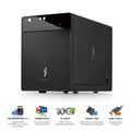 USB USB-C 4 3.1 Enclosure Mediasonic 2 Type Gen Drive 3.1 / Bay USB – (HF7-SU31C) C Hard 3.5-inch 10Gbps SATA