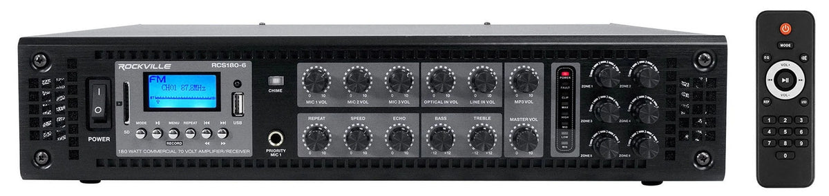 For Restaurant/Bar/Cafe CONTROL Speakers+Receiver 6) 14C/T 4" In-Ceiling Amp JBL