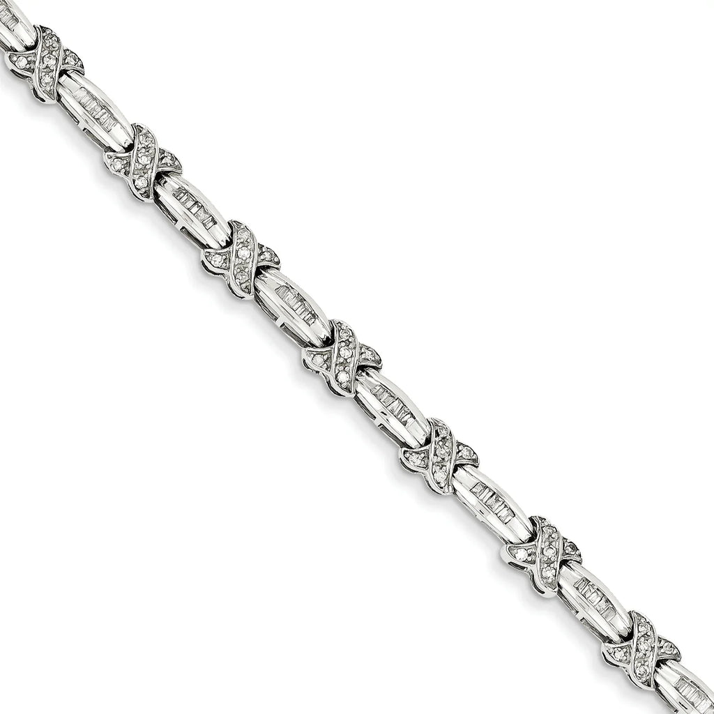 Gold Wt- Diamond X 0.98ct 14k Bracelet. Carat White