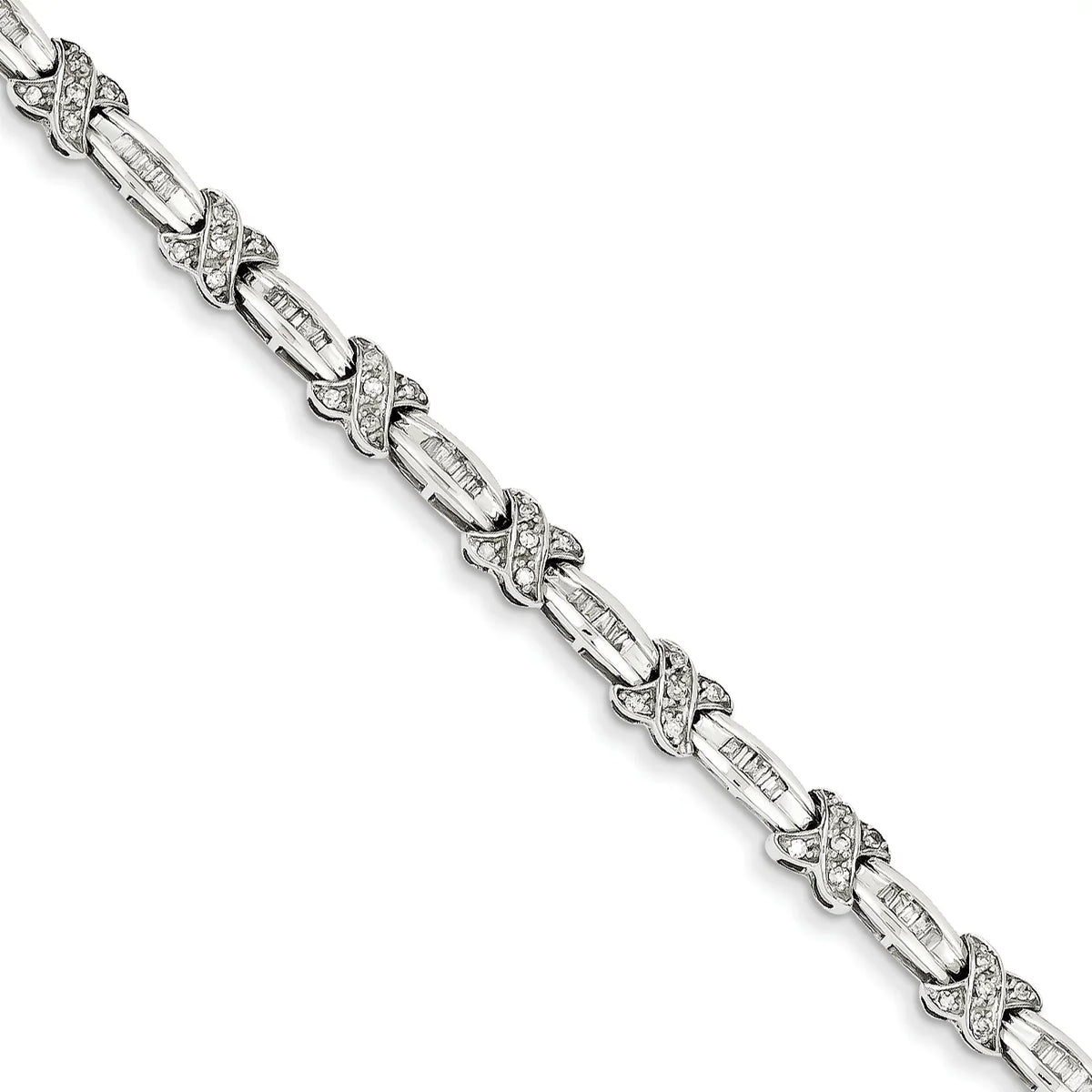 Gold Wt- Diamond X 0.98ct 14k Bracelet. Carat White
