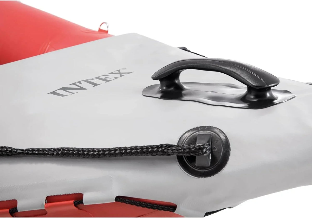 Kayak Includes Excursion and Adjustable 86in Handles Pro Paddles – Grab Inflatable – Series: Kayak Bucket PVC Rod High-Output Deluxe – Holders Fishing INTEX – SuperTough Seat Pump