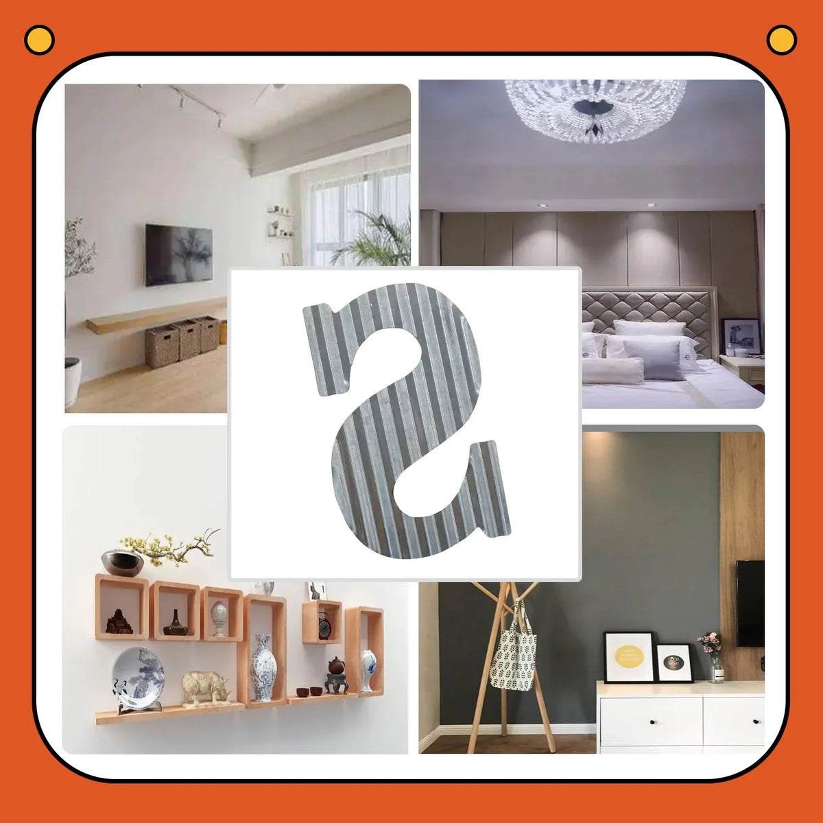 Corrugated Galvanized House Steel Number Rustic Decoration, Numbers, Hanging Decor Symbols, Metal (S)