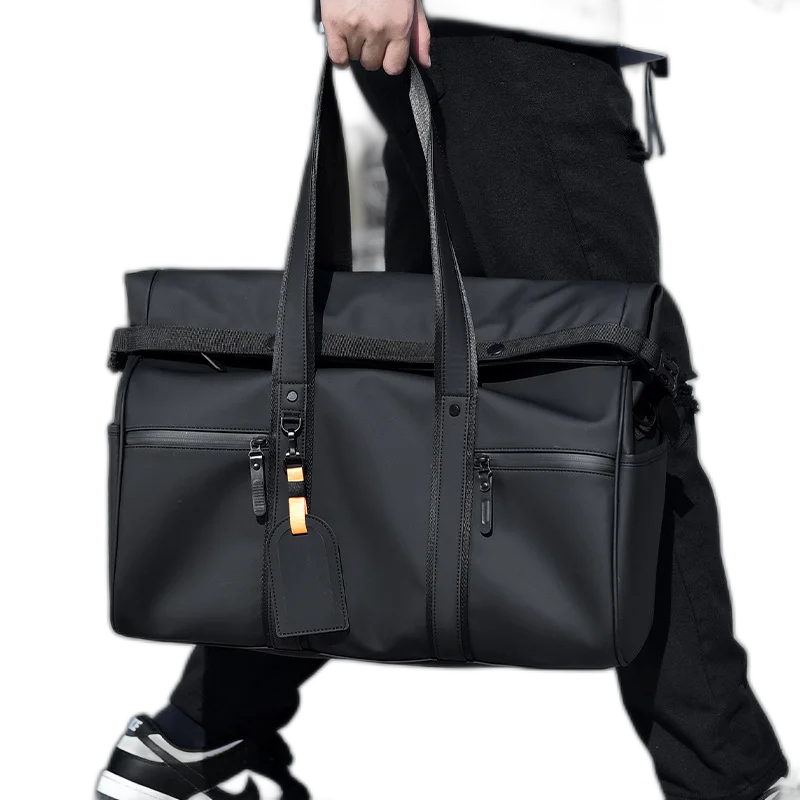 Travel Bag Women'S Waterproof And Feel Luggage Capacity Trip Sports Business Separation Handbag Large And Bag Leather And Fitness Bag Dry Wet Men'S