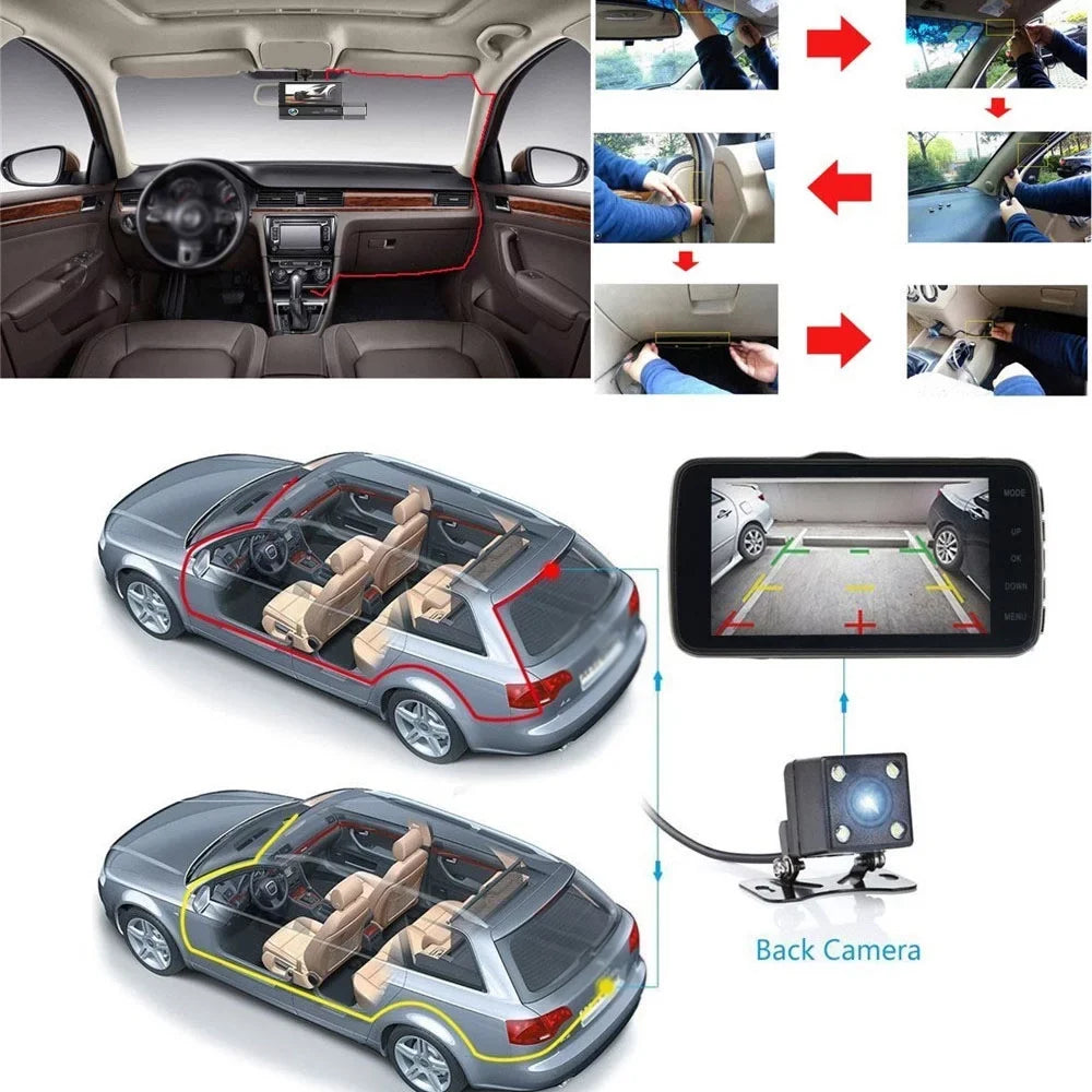 Inch Dvr 1080p Camera Inch Dashcam 3-lens Dash Camera,Radirus Dash Dash 3 Inside Screen Camera Rear Inside Support Screen Owsoo Pinnaco Rear Pristin