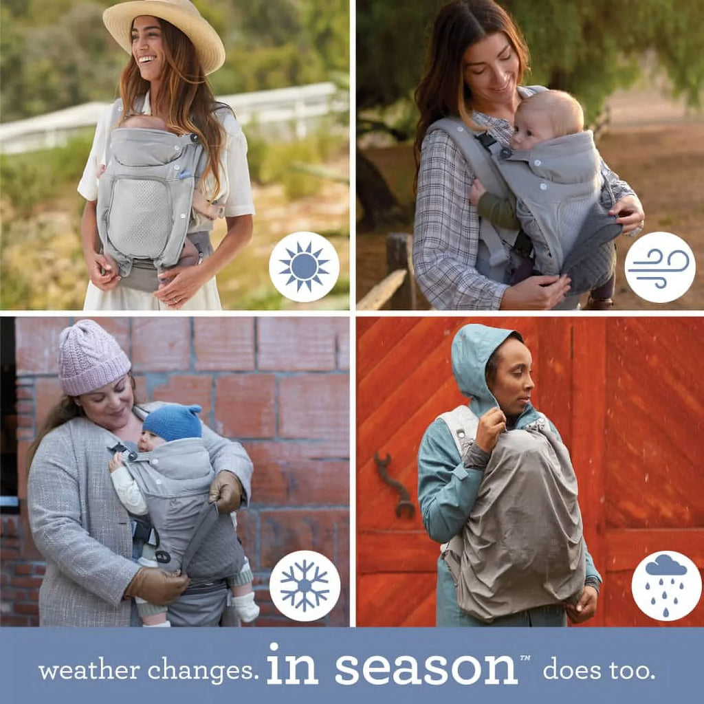 Infantino Baby Ergonomic Carrier, in-Season-5 4-Position, Layer Gray Unisex, 8-40lb,