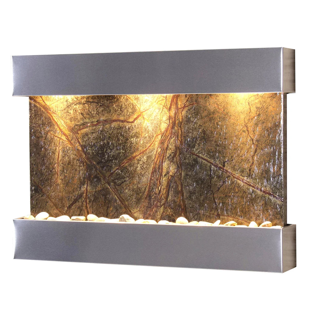 Green-Marble Stainless Adagio Creek Fountain Reflection Wall Steel RCS2005