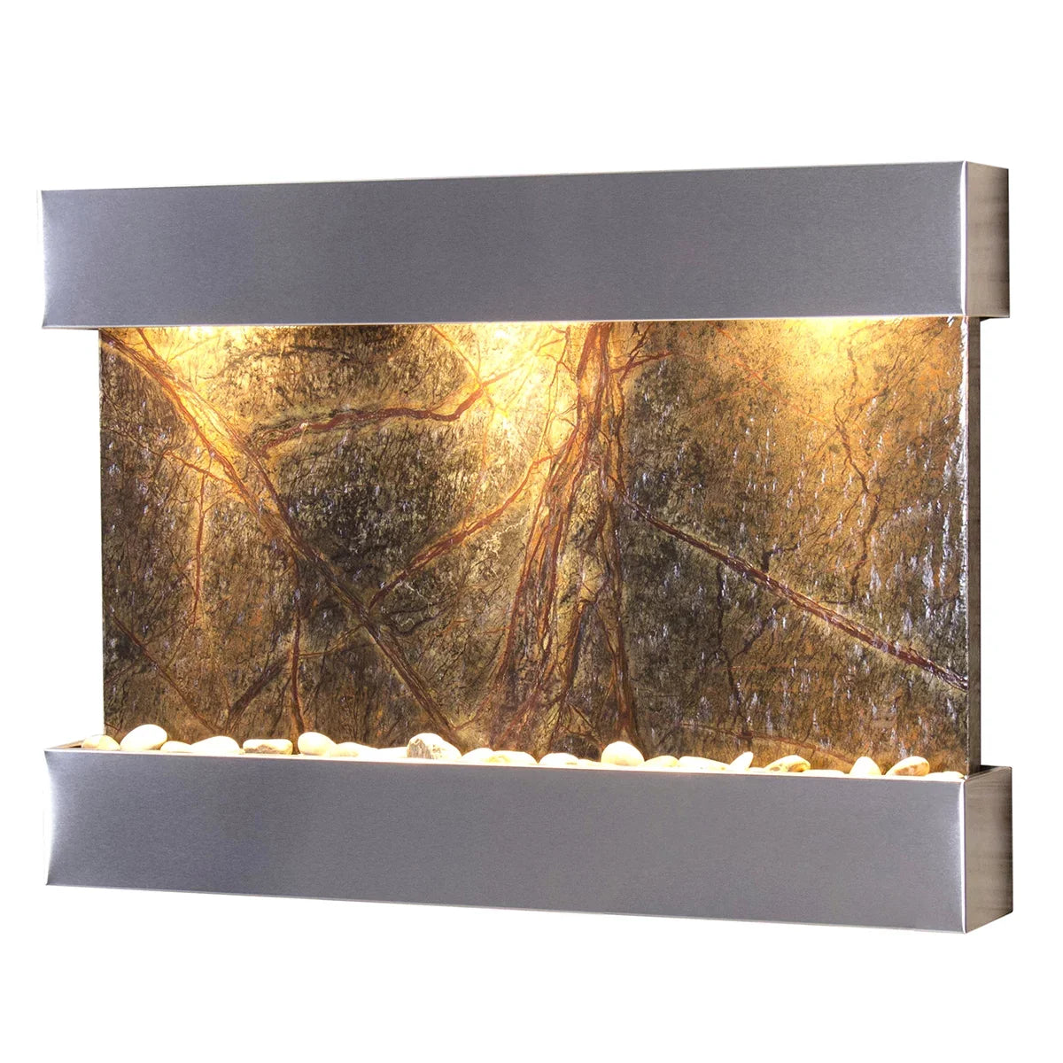 Green-Marble Stainless Adagio Creek Fountain Reflection Wall Steel RCS2005