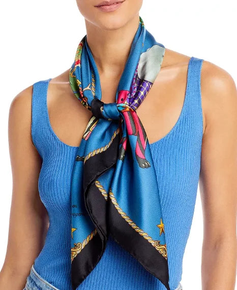 Menagerie Animal Silk Square Echo Scarf