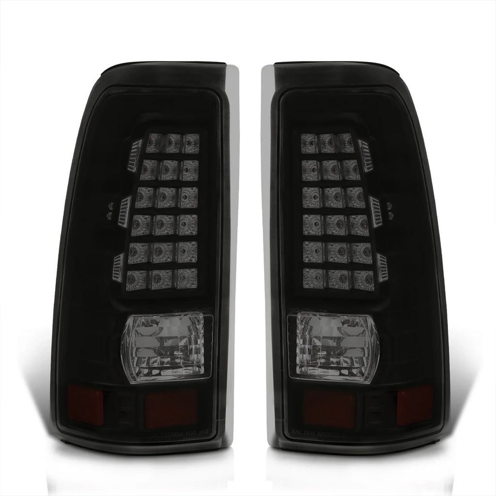 Chevy 2000 Silverado Housing Black Tail 2004 LED Compatible/Replacement Fleetside Lamps Lights For Lens Pair Distributors Sierra 2003 Driving 2006 2005 Stop AJP 1999 GMC 2002 Smoked Brake 2001 Signal