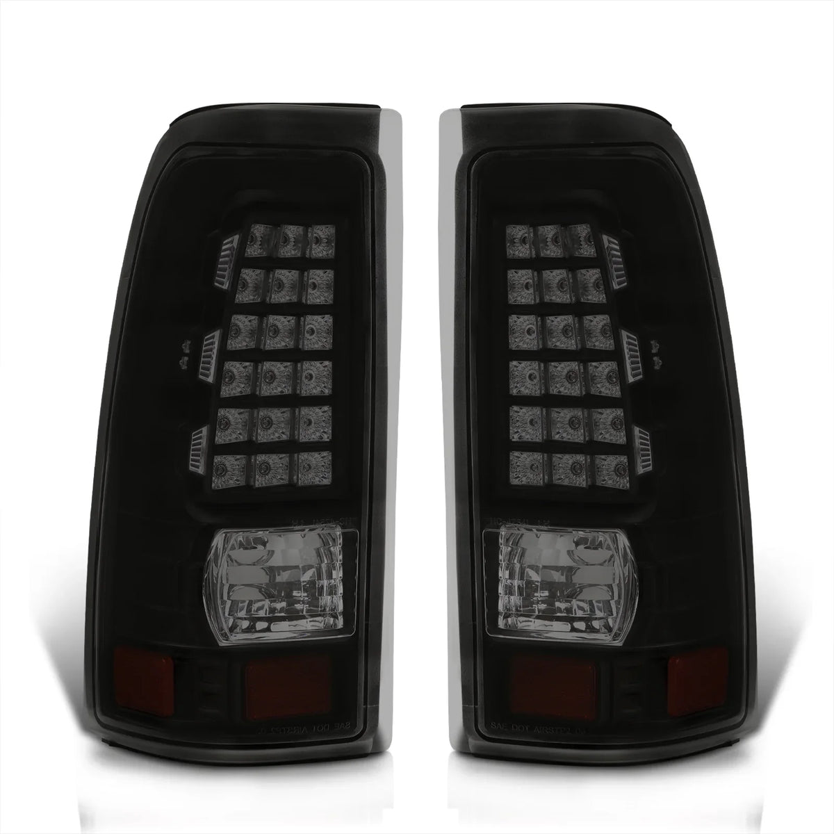 Chevy 2000 Silverado Housing Black Tail 2004 LED Compatible/Replacement Fleetside Lamps Lights For Lens Pair Distributors Sierra 2003 Driving 2006 2005 Stop AJP 1999 GMC 2002 Smoked Brake 2001 Signal