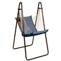 Striped Stand Hanging 64” Chair 45” White Hammock Pattern Collection The Hamptons Blue with x and