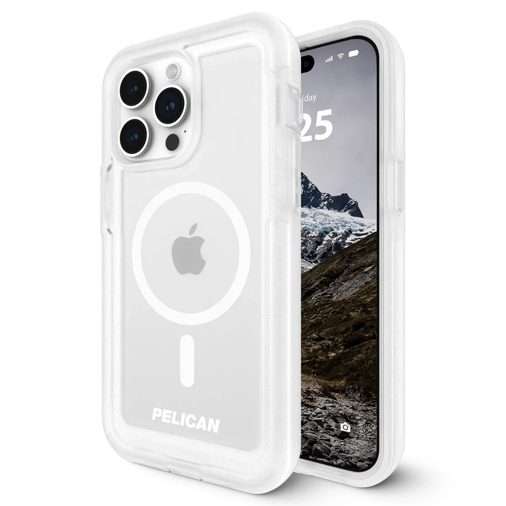 15 Series Holster Pelican Clip Voyager Apple Compatible] Pro Belt Max [MagSafe iPhone Clear - Case with