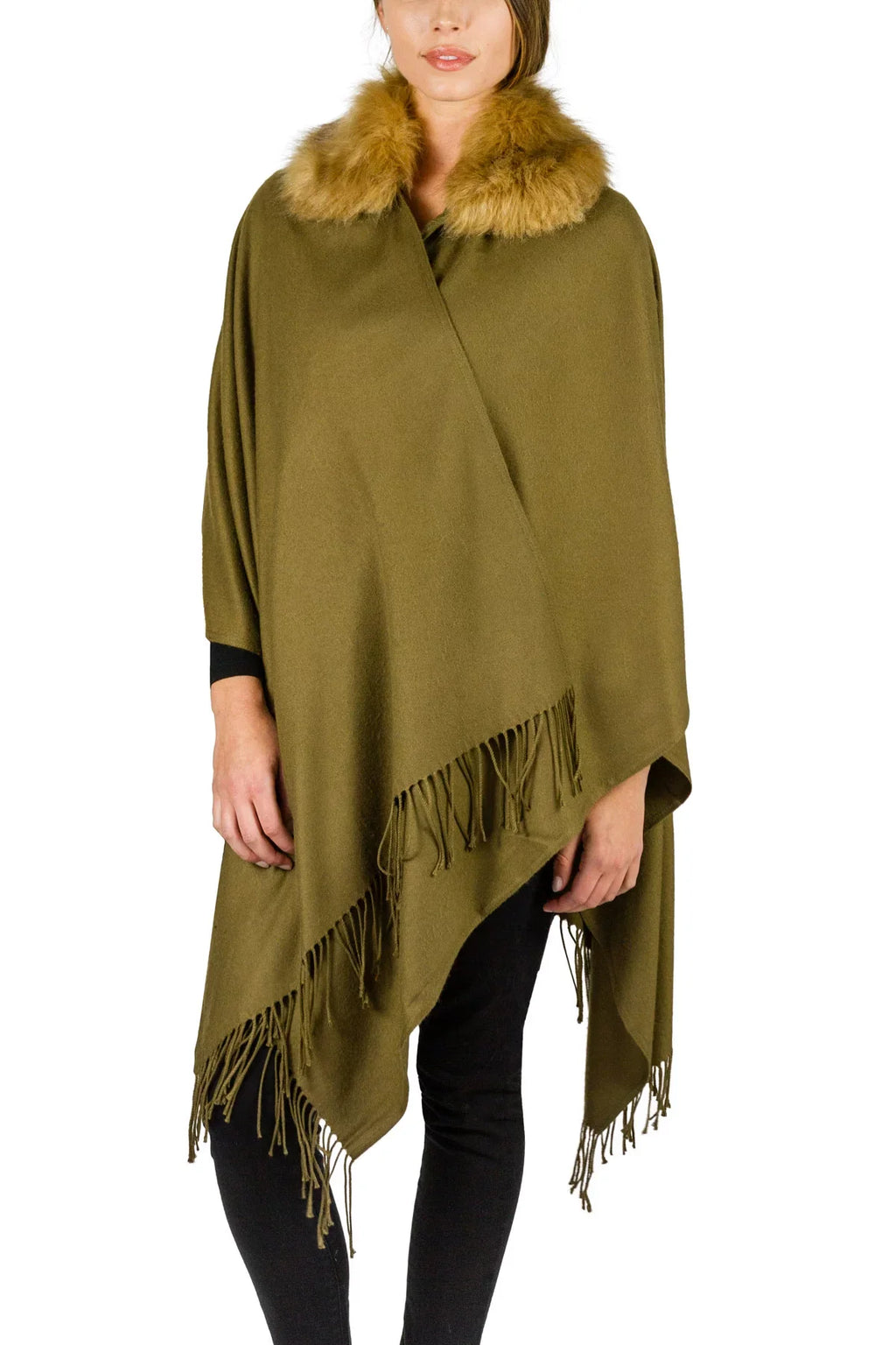 Women's Faux with Collar Wrap Fur Vittadini So Adrienne Soft