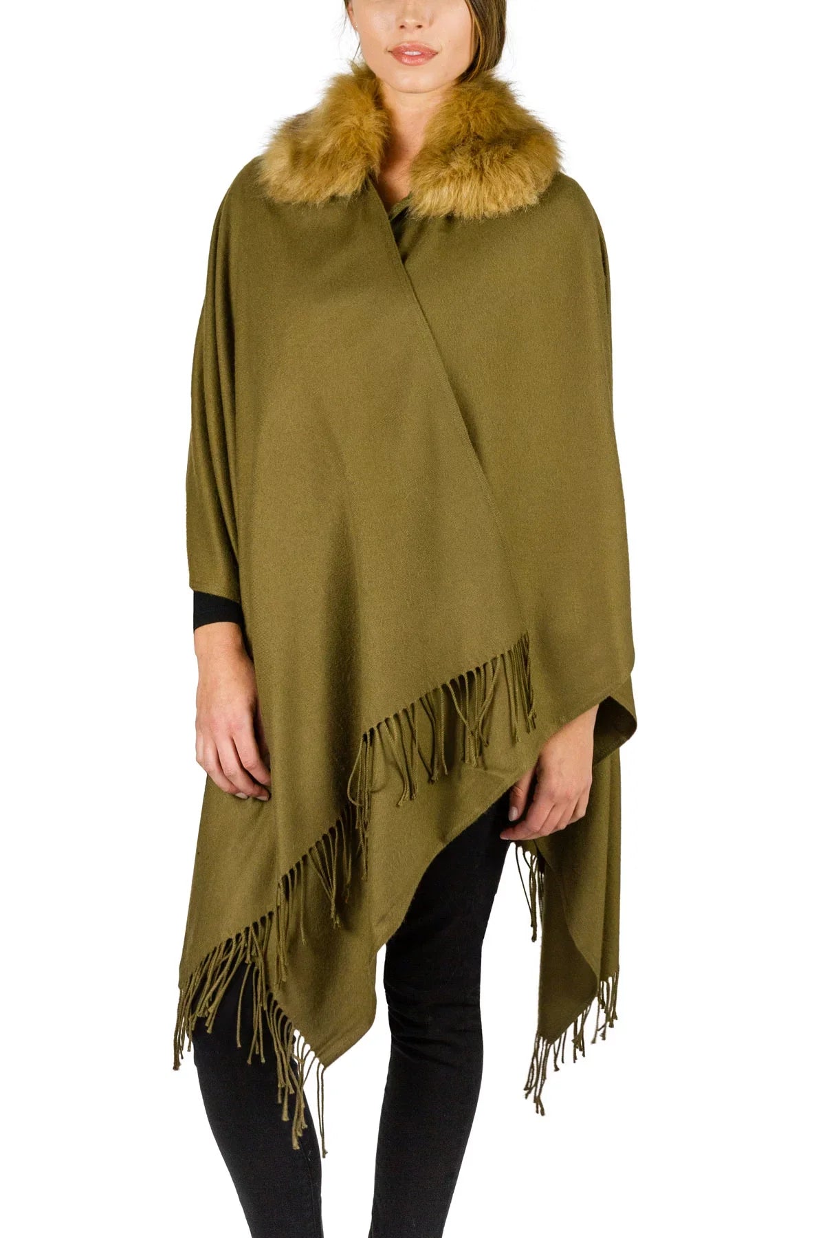 Women's Faux with Collar Wrap Fur Vittadini So Adrienne Soft