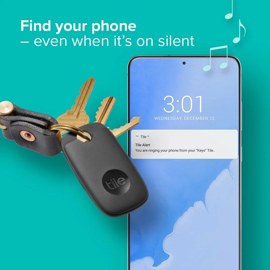 Pack Locator - Item Tracker, Bluetooth (2022) - Black - Keys Pro Tile and Finder 1