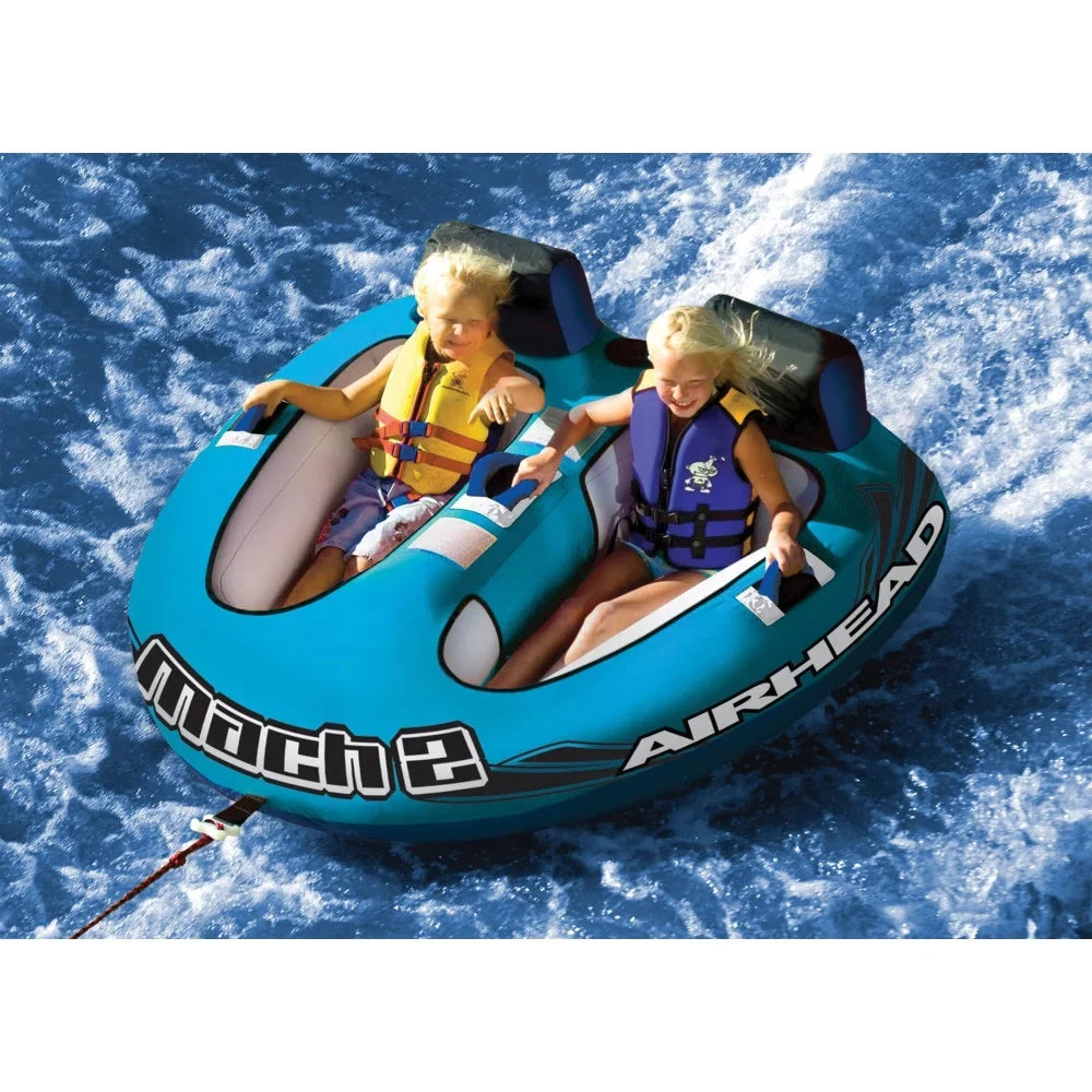 Inflatable Water Double Rider Towable MACH AHT2M2 Airhead 2 Tube