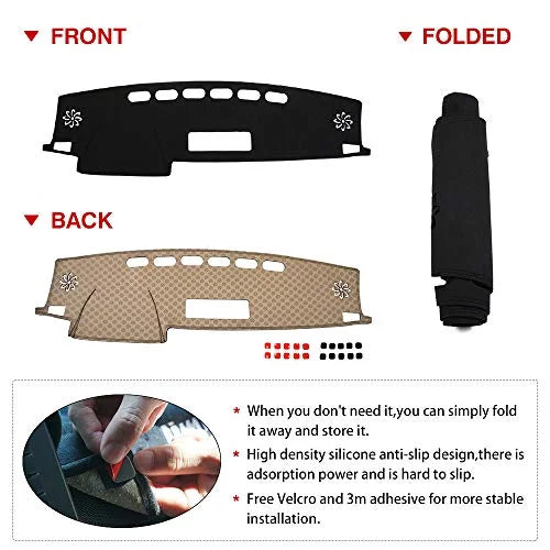 Toyota for Cartist 2013-2018 Sunshade No Nonslip Mat Mat Suede Dashboard Glare Dash RAV4 Protector Cover Dash