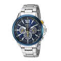 Seiko Steel Bracelet Dial Interchangeable Chronograph Solar Watch Men's Core Blue SSC505