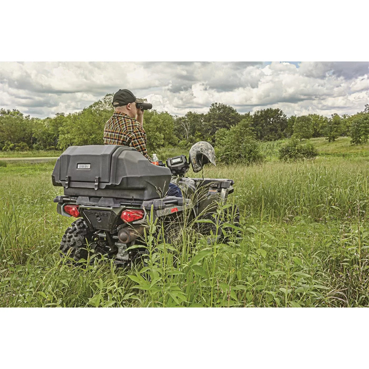 Large Guide Holder ATV Cushion, Gear Box, Lounger Storage, Cargo Helmet with Seat
