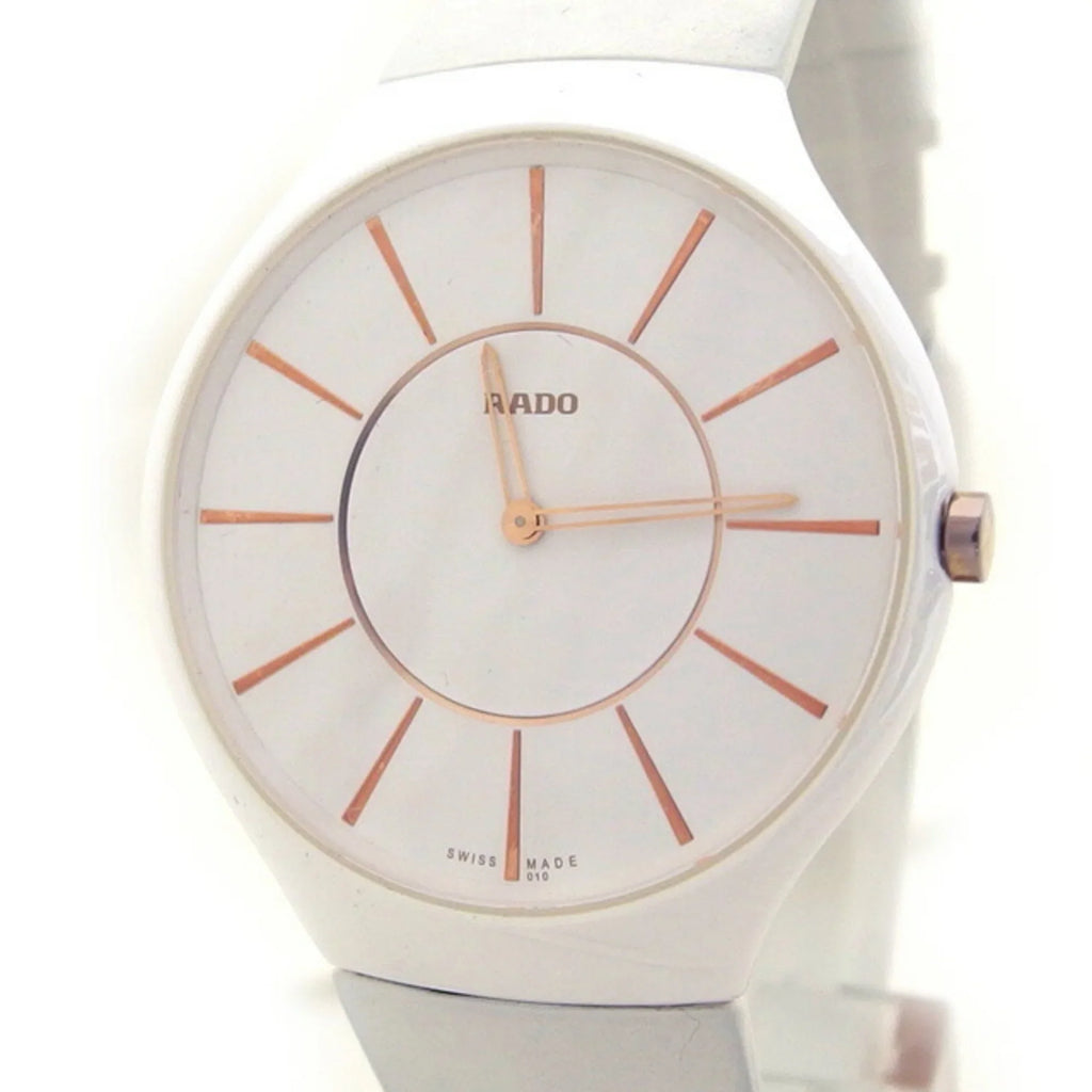 Rado R27957109 White Watch Pre-Owned Thinline Men's True (Good) Quartz