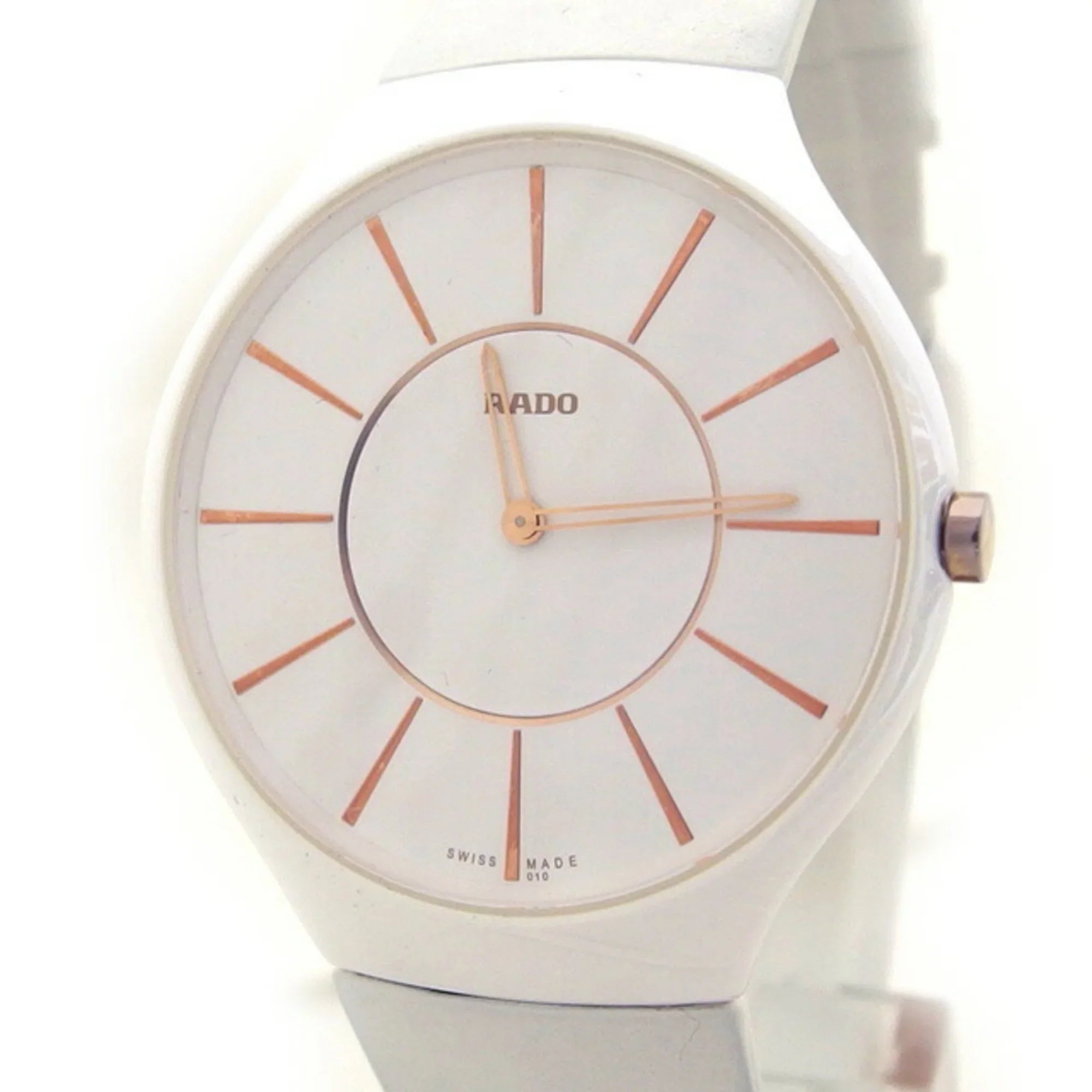 Rado R27957109 White Watch Pre-Owned Thinline Men's True (Good) Quartz