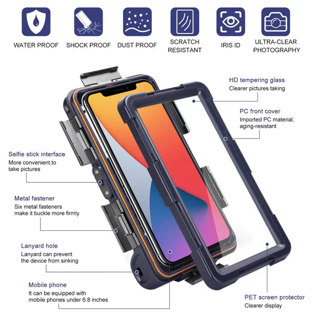 Video [15m/50ft] Case Samsung Professional Snorkeling M21s all Galaxy Surfing with to Housing Swimming for Inch UrbanX Phones LCD Protective Underwater Up Diving 6.9 Waterproof Lanyard And Photo