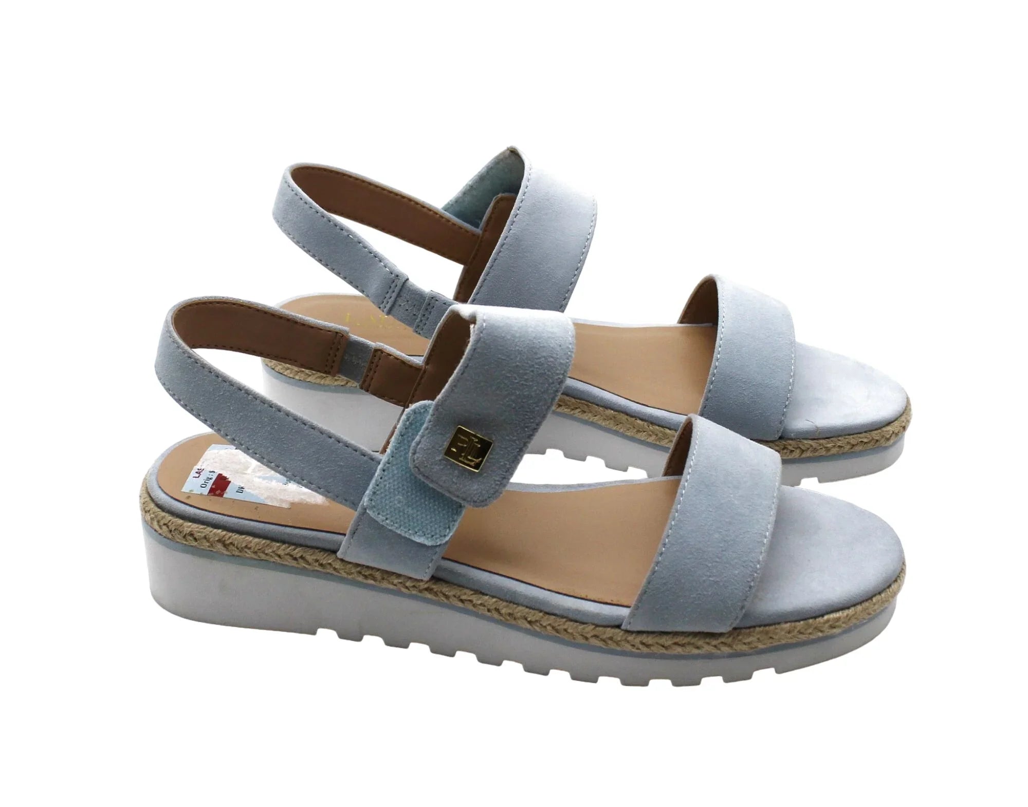US) (Size Lauren 8.5 Jewelle Wedge Ralph Lauren Sandals