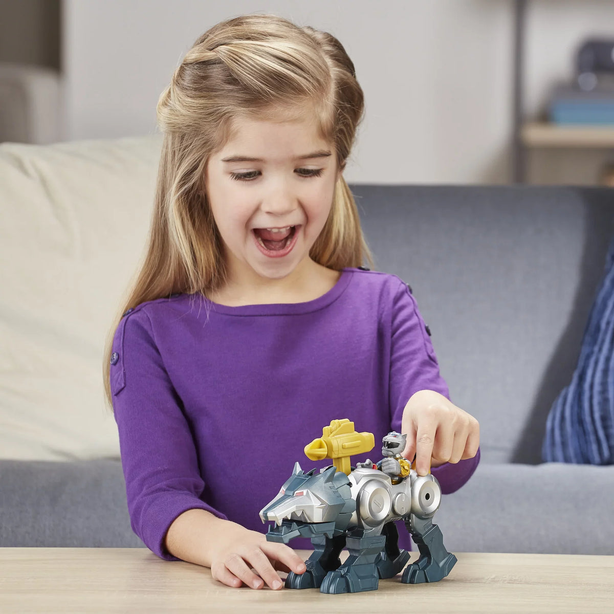 Wolf Rangers Ranger Power Silver Playskool Heroes Zord 2-Pack and Figures