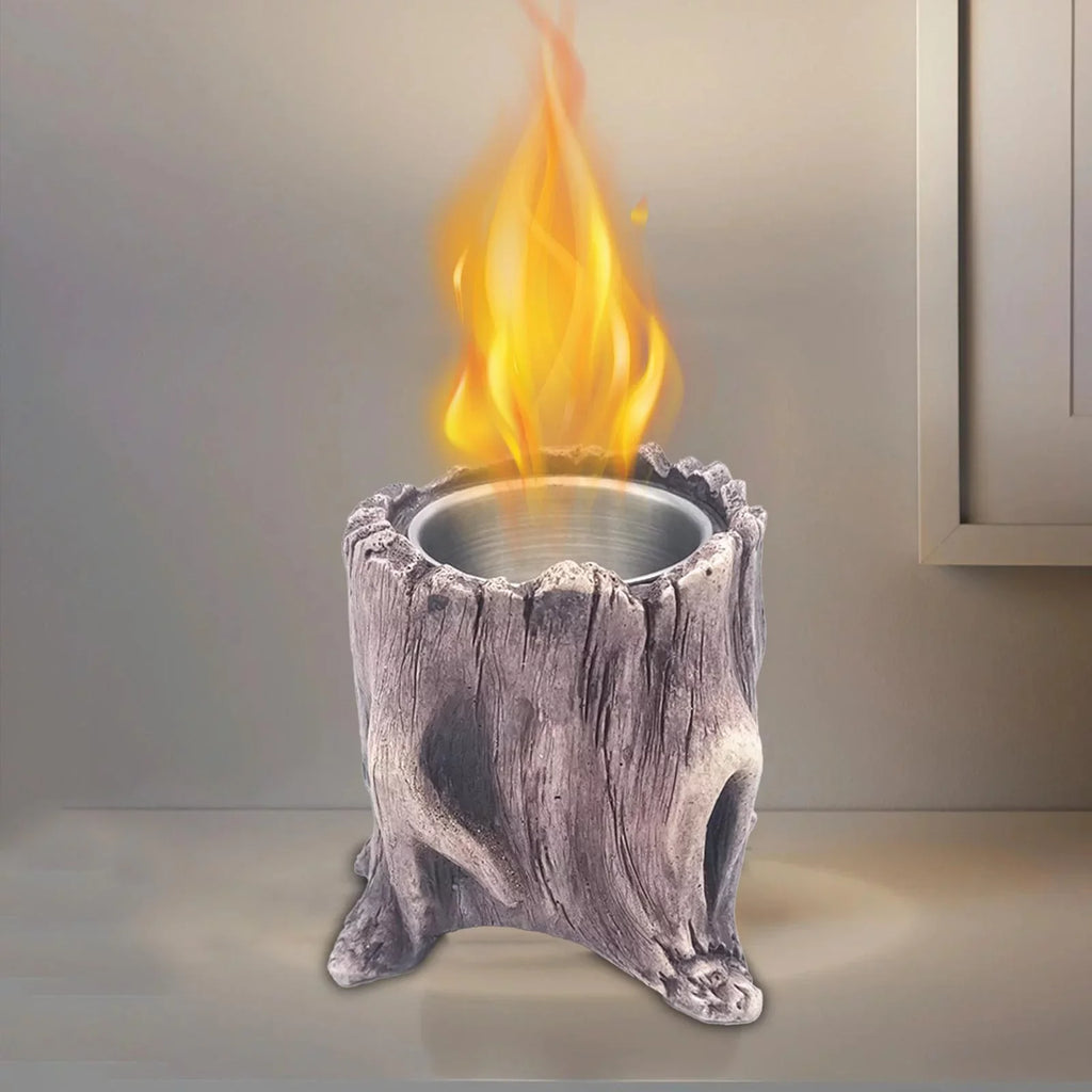 Indoor Stump Fire Bowls for Terraces Kitchen Brown Balconies Deep Portable