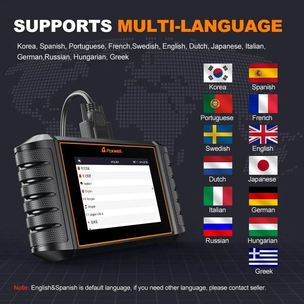 All Scanner FOXWELL Diagnostic Automotive System All Scan Bi-Directional OBD2 Reset Reader Code Tool
