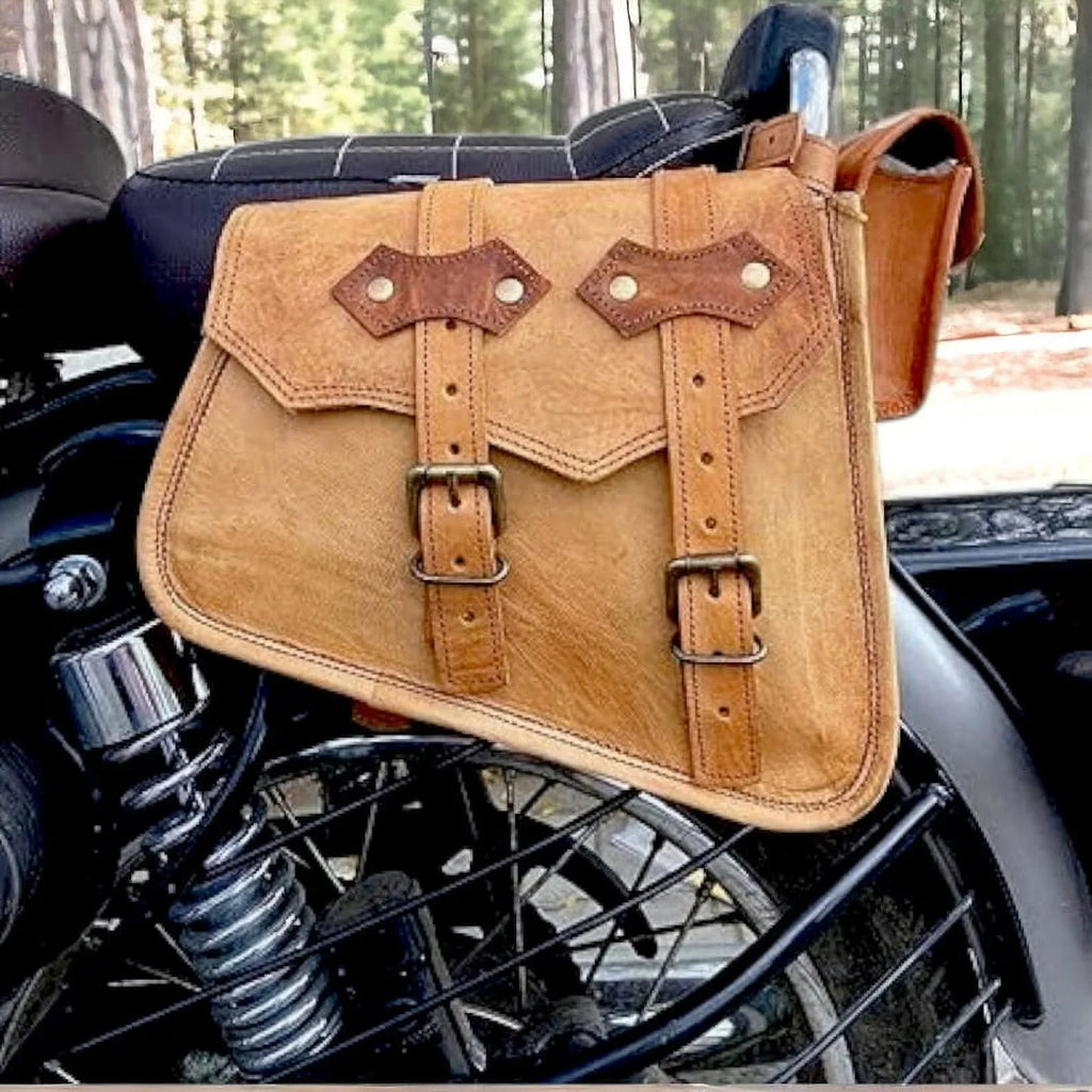 Leather Bag Side Rustic SAINTSTAG Bike Saddle Brown