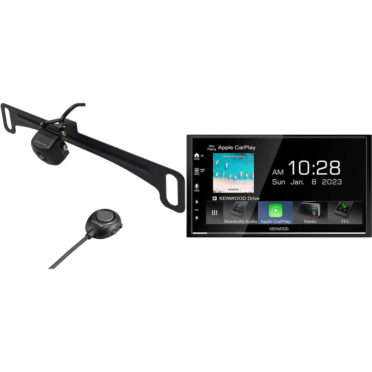 Plate Receiver Camera CMOS-320LP with License Multi-Angle Rear Digital Kenwood Multimedia Mounting DMX7709S View with