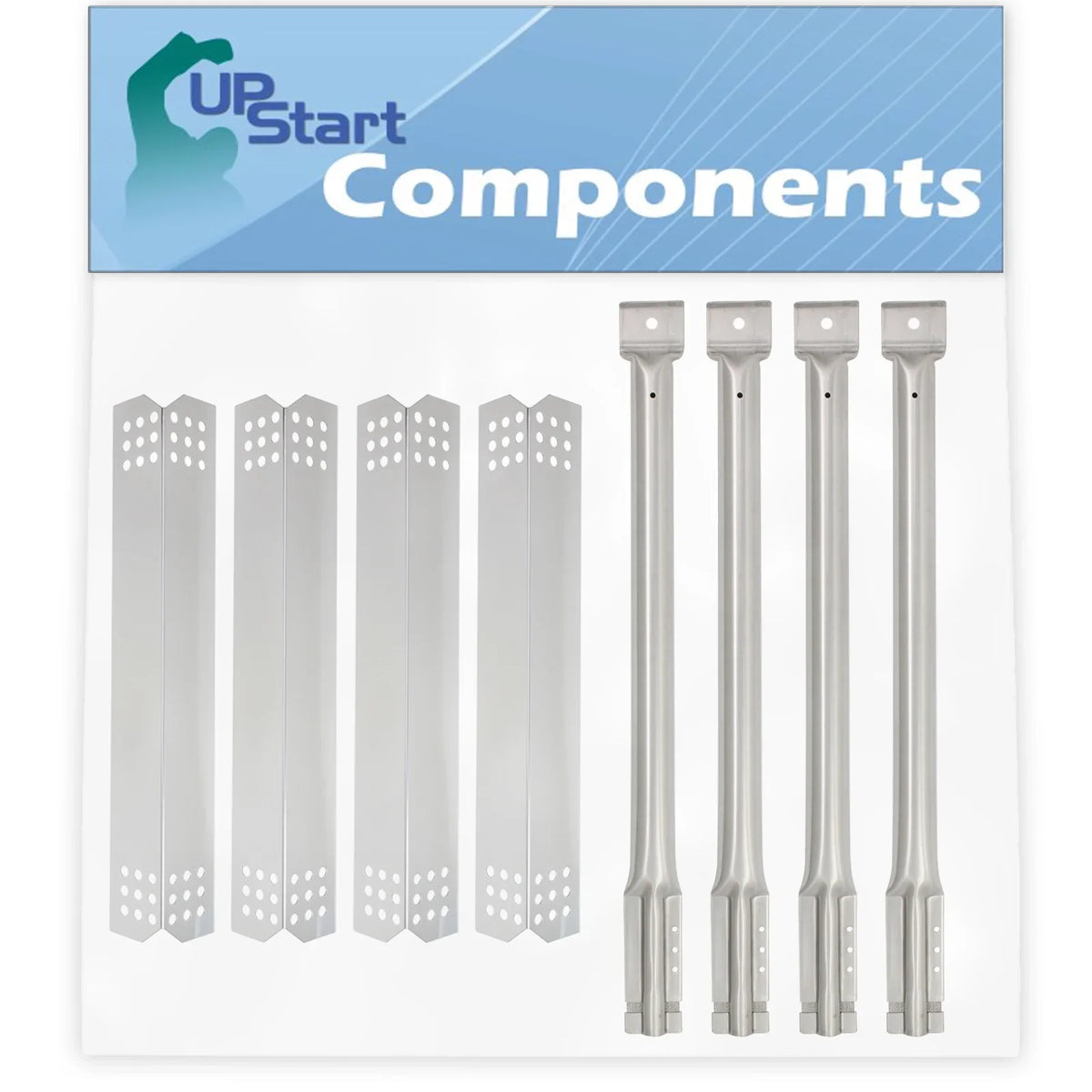 '- BBQ for Shield 16 4-Pack - Flavorizer Plate Parts Pipe 720-0733 Kitchenaid Heat 1/8" Replacement Stainless Flame & Burner Steel Old Bar Tent Tamer, Tube Grill Burners Barbeque Compatible &