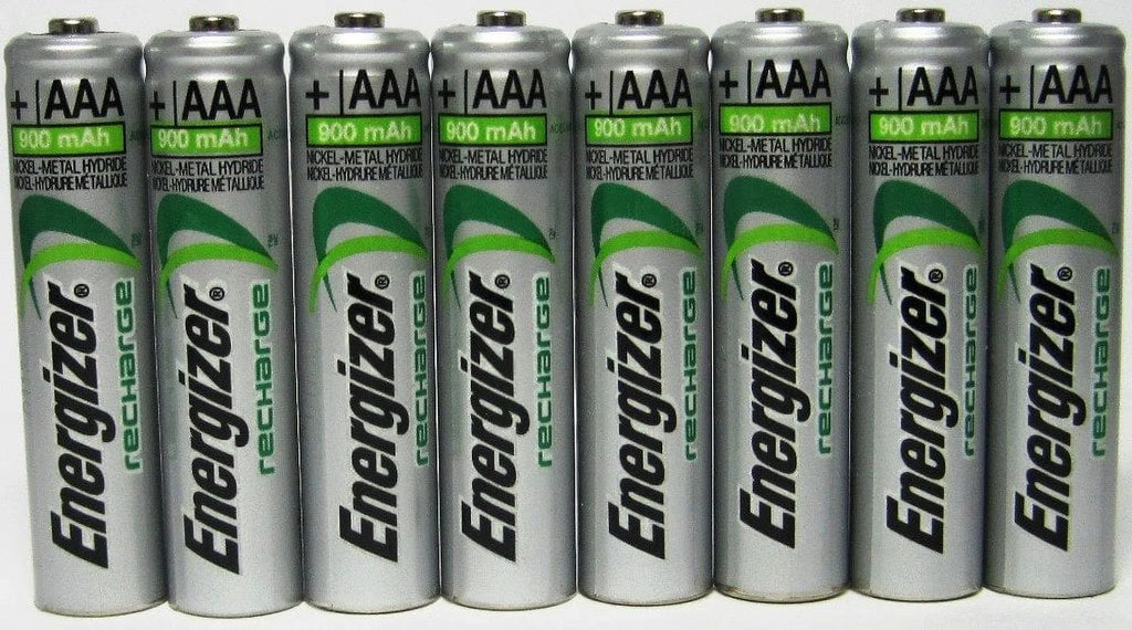 Rechargeable Energizer 900 x mAh NiMH AAA Batteries 8
