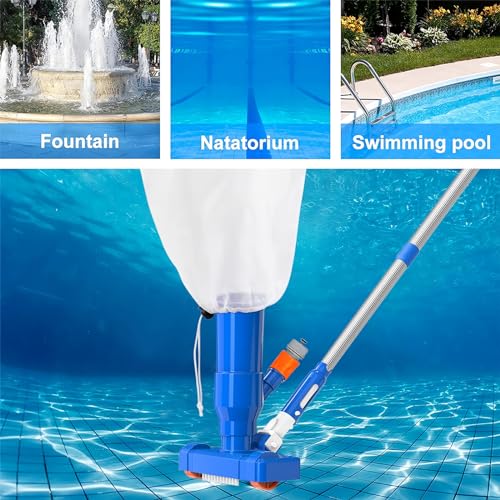 with Portable Section Cleaner Kit, Tub of Pool Pool Ground Above Hot Handheld Vacuum Poles Jet Upgraded Swimming Fountains Vacuum Skimmer Cleaner Pool Pool Pool Pond for Net, Spa 4 60" Cleaner