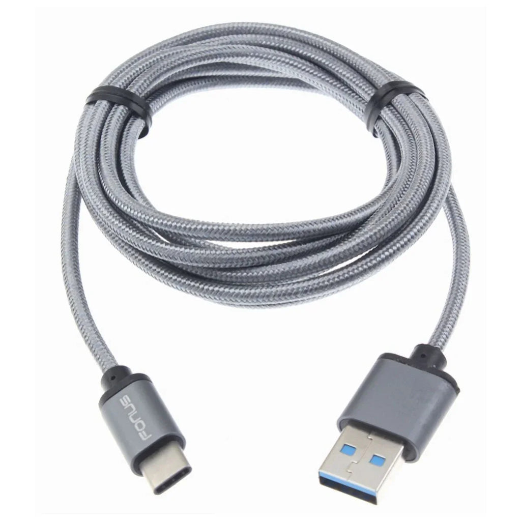 Coolpad Gray Sync BLU Rapid for Belt w 10ft Type-C Vivo XL Holster Charge Long XL Durable - 3 Plus 3a Pixel Motion P6Q USB - - Blackberry Rugged XI Wire Braided Legacy Case Cable Google G9, XL