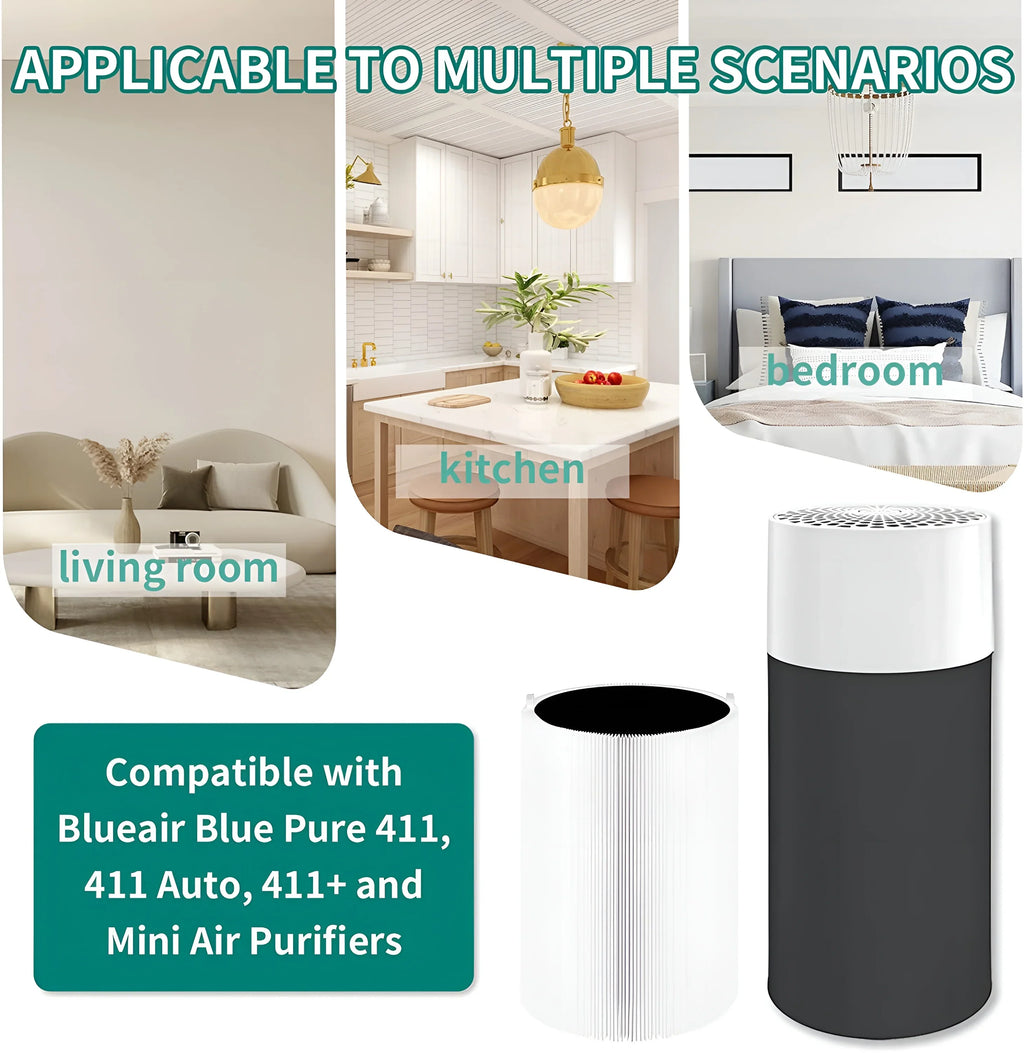 411+ for Replacement & PARTS AMI 411 Air Pure Blue Pure 411, Purifier Mini Filter Blue